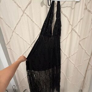 Selfie Leslie Black Sequin Dress